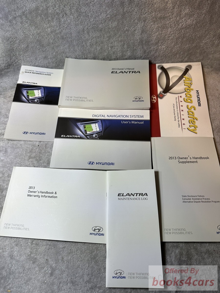 view cover of 2013 Elantra owners manual by Hyundai