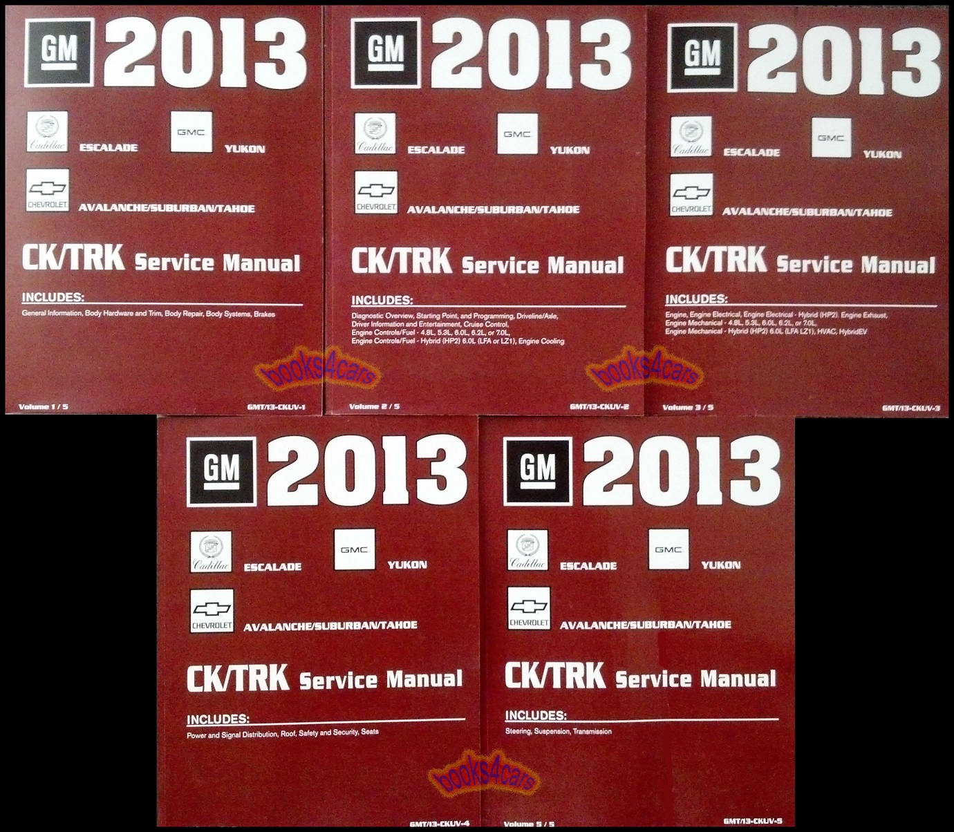 view cover of 2013 Tahoe Avalanche Yukon Escalade / ESV / EXT & Suburban Shop Service Repair Manual by Chevrolet Cadillac & GMC Truck