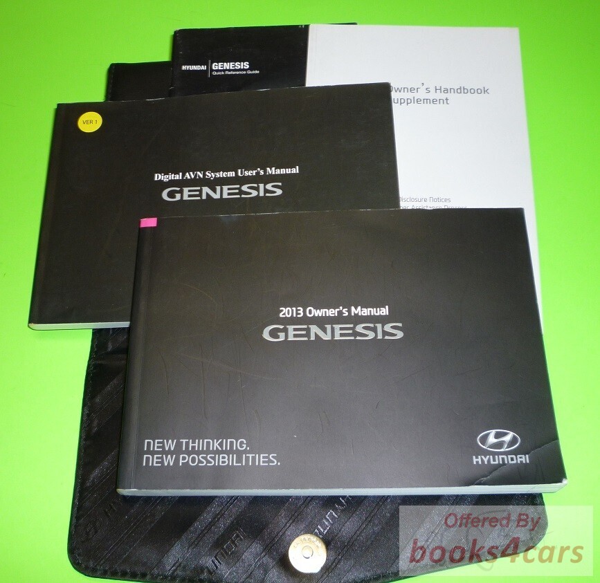 view cover of 2013 Genesis owners by Hyundai