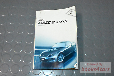 view cover of 2013 MX5 Miata owners manual by Mazda