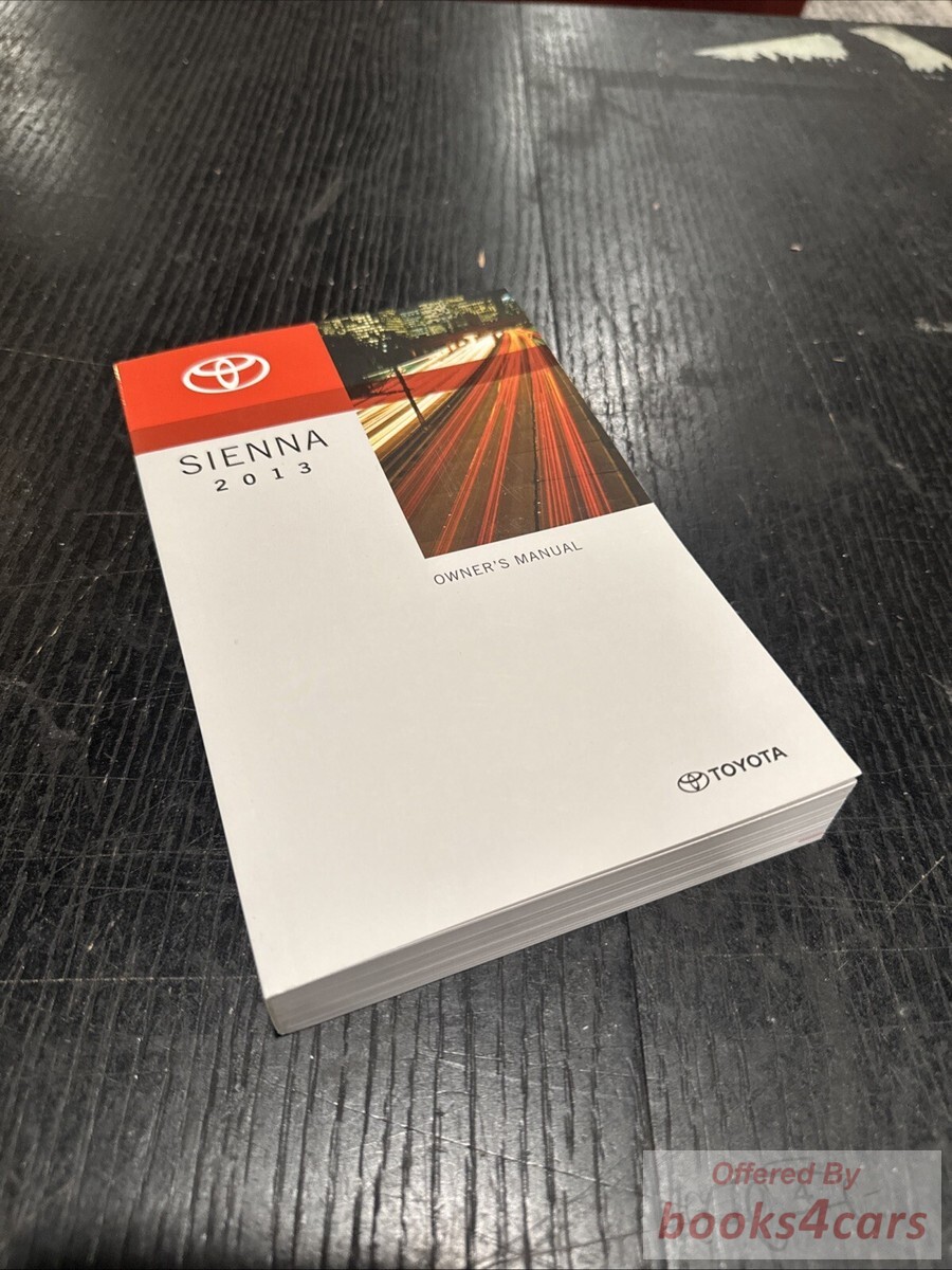 view cover of 2013 Sienna owners manual by Toyota