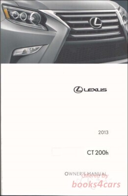 view cover of 2013 CT200H owners manual by Lexus