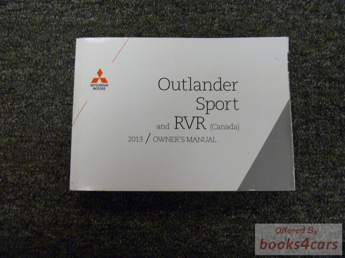 view cover of 2013 Outlander Sport owners manual by Mitsubishi
