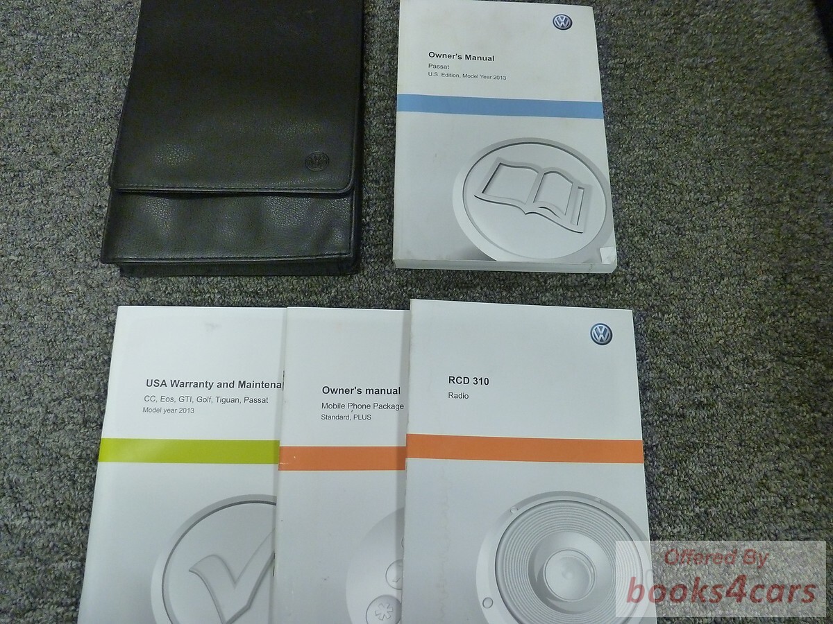 view cover of 2013 Passat owners manual by Volkswagen