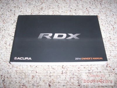 view cover of 2014 RDX owners manual by Acura