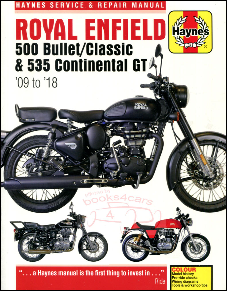 view cover of 2009-2018 Shop service repair Manual for Royal Enfield 500 Bullet Classic & 535 Continental GT by Haynes