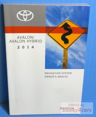 view cover of 2014 Avalon Navigation owners manual by Toyota