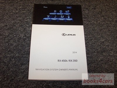 view cover of 2014 RX450h RX350 Navigation owners manual by Lexus