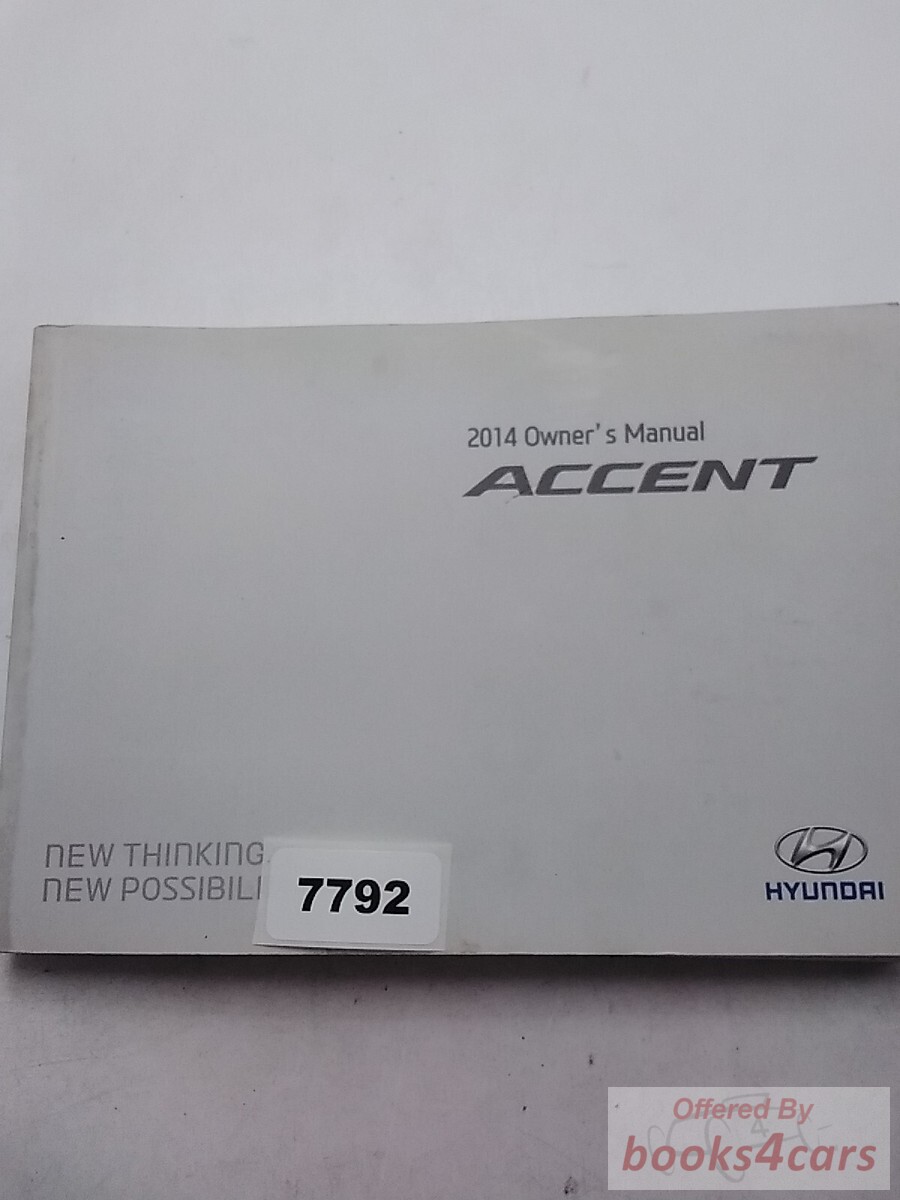 view cover of 2014 Accent Owners Manual by Hyundai