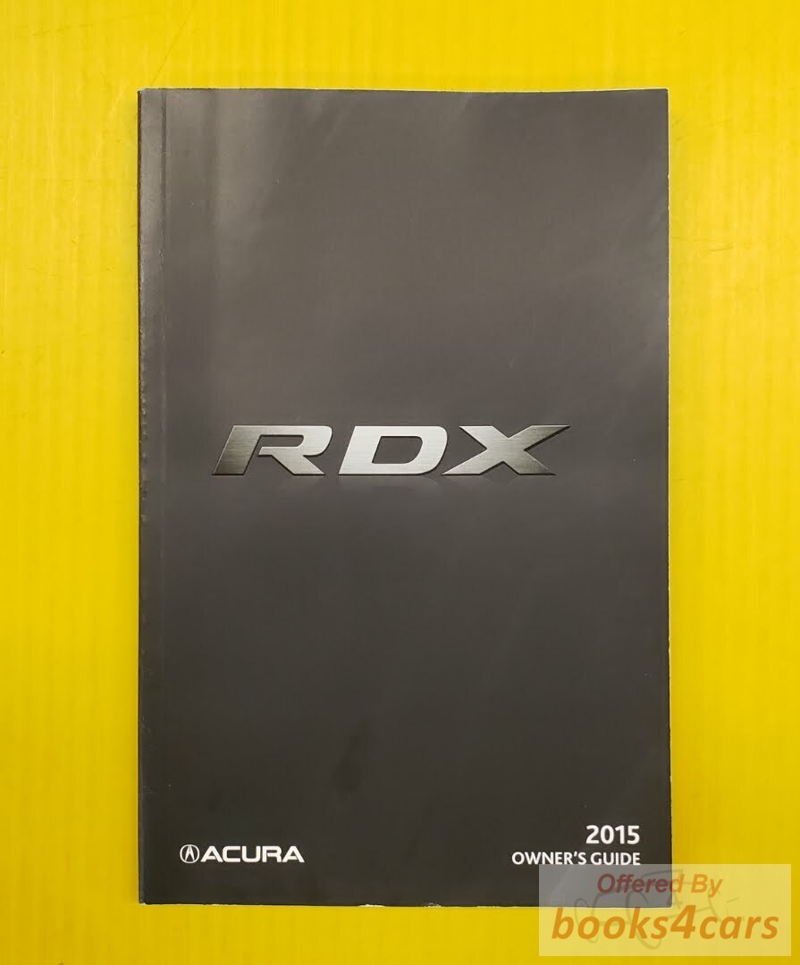 view cover of 2015 RDX owners manual by Acura
