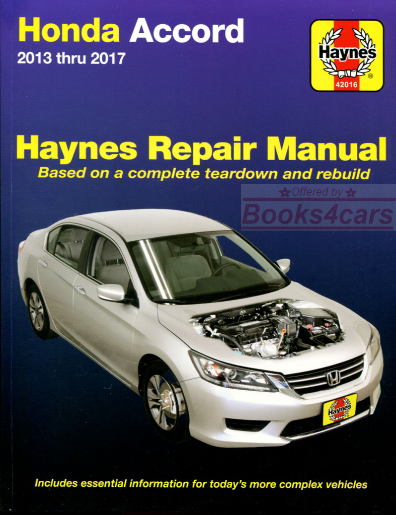 view cover of 2013-2017 Honda Accord Shop Service Repair Manual by Haynes 320 pages does not include items specific to hybrid
