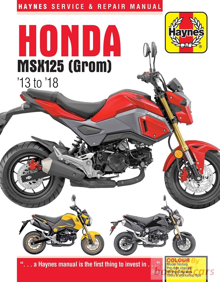 view cover of 2013-2018 Honda Grom MSX125 Shop Service Repair Manual by Haynes