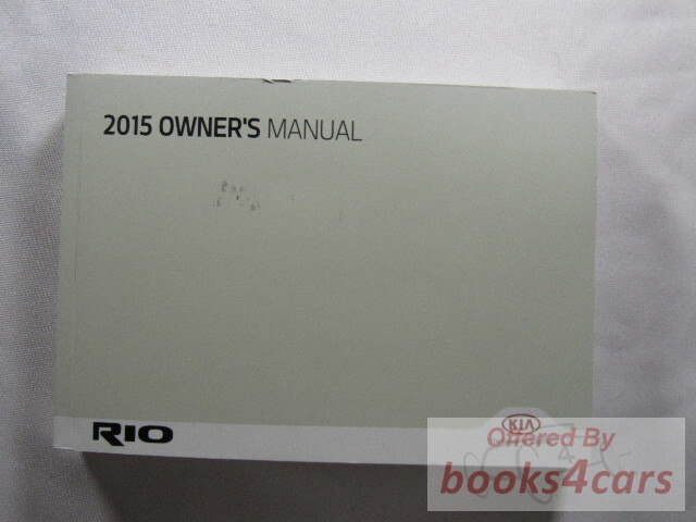 view cover of 2015 Kia Rio Owners Manual