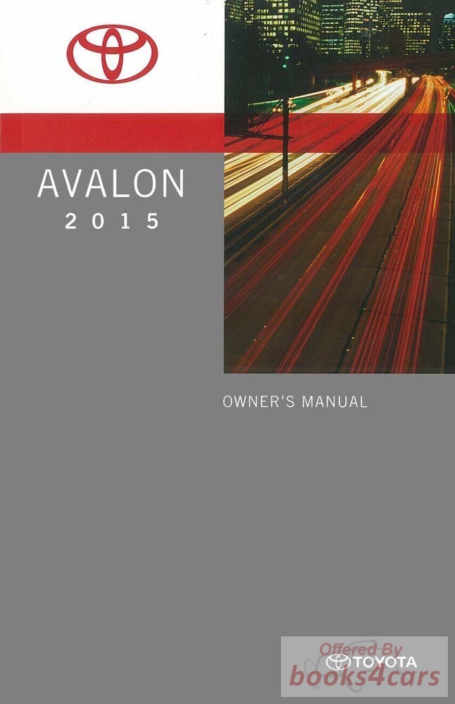 view cover of 2015 Avalon Owners Manual by Toyota