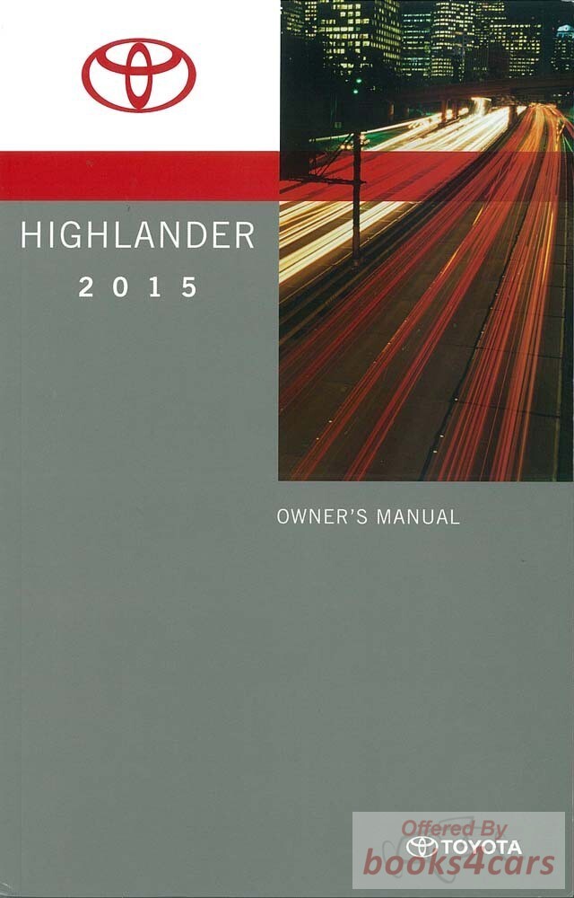 view cover of 2015 Highlander owners manual by Toyota
