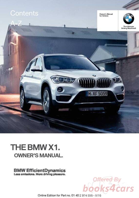 view cover of 2015 X1 Owners Manual by BMW