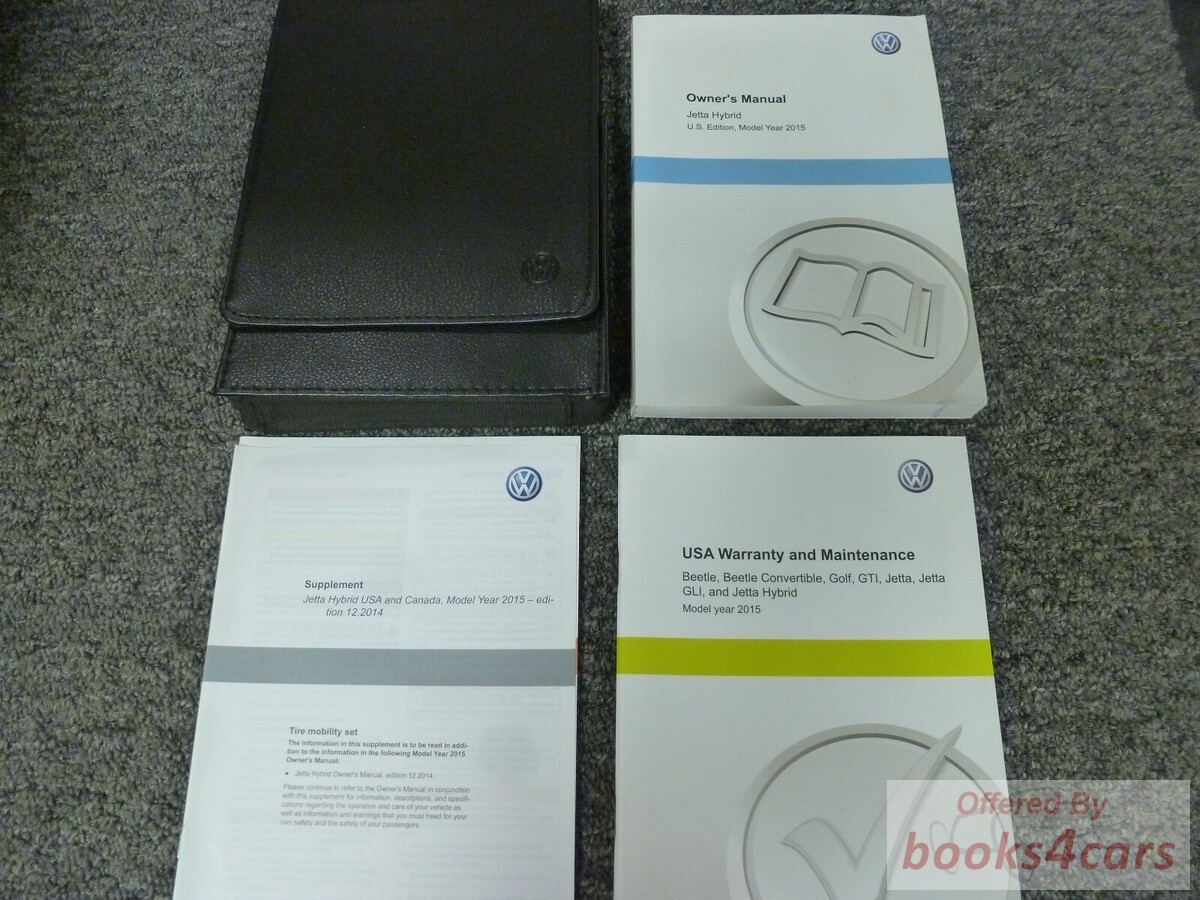 view cover of 2015 Volkswagen Jetta HYBRID owners manual by VW