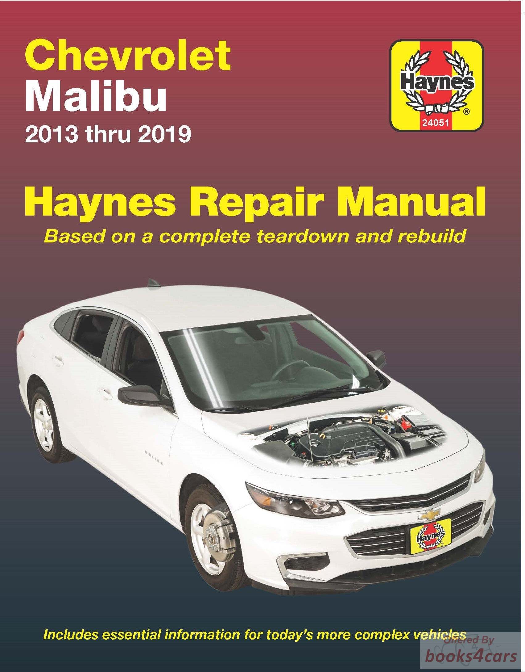 view cover of 2013-2019 Chevrolet Malibu Shop Service Repair Manual by Haynes