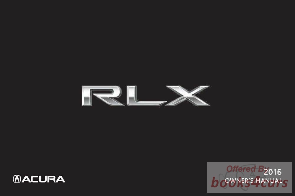 view cover of 2016 RLX owners manual by Acura