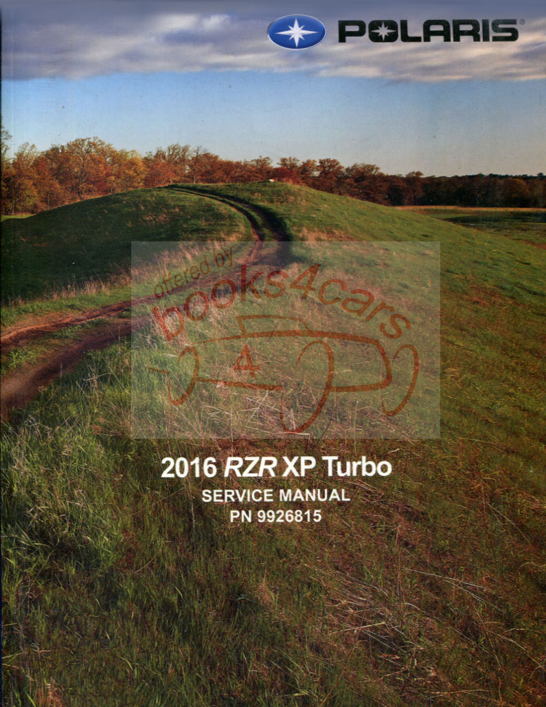 view cover of 2016 Polaris RZR XP Turbo Shop Service Repair Manual by Polaris