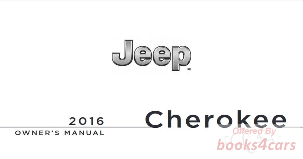 view cover of 2016 Cherokee owners manual by Jeep