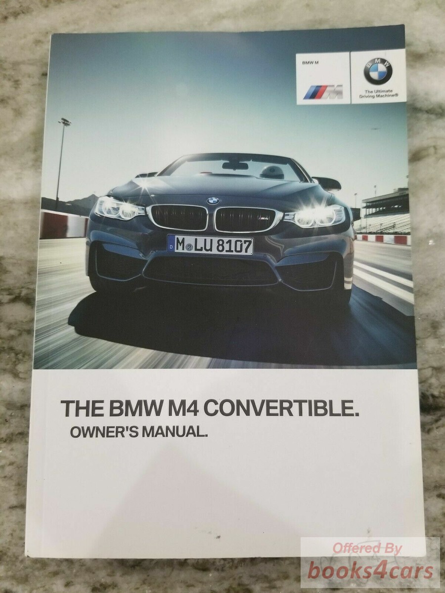 view cover of 2016 BMW M4 Convertible Owners Manual