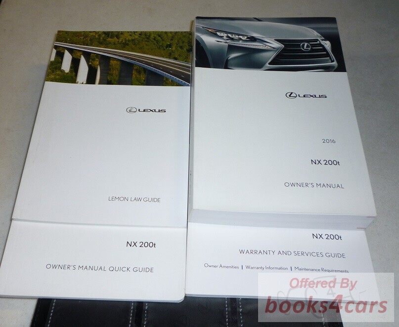 view cover of 2016 NX200t quick guide owners manual by Lexus