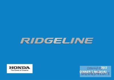 view cover of 2017 Ridgeline owners manual by Honda