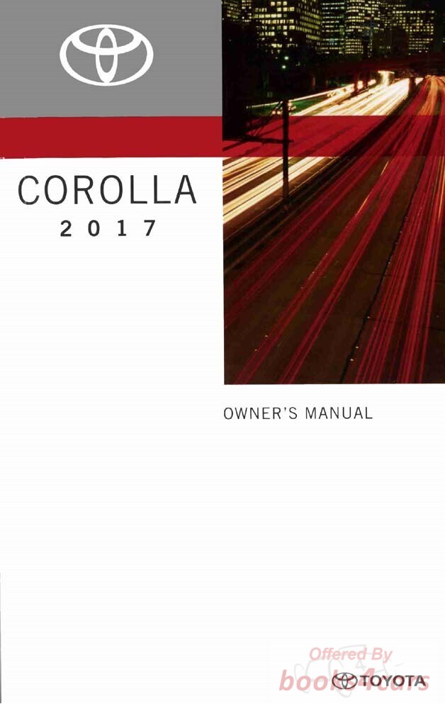 view cover of 2017 Corolla owners manual by Toyota