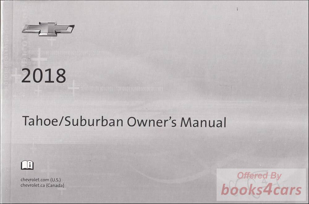 view cover of 2018 Tahoe Suburban owners manual by Chevrolet
