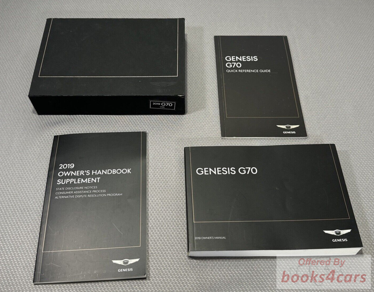 view cover of 2019 G70 owners manual by Genesis