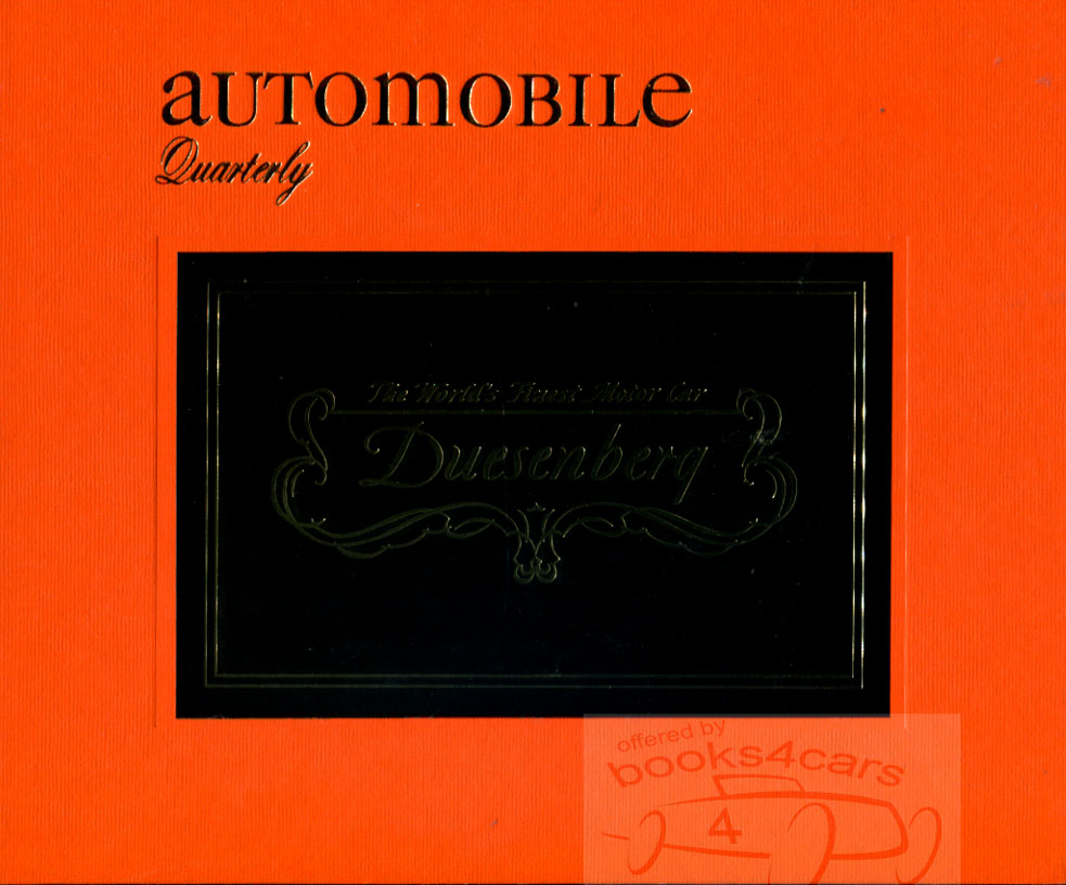 view cover of Volume 10, Issue 2 of Automobile Quarterly featuring Duesenberg Plastics in cars Ford Model A and others